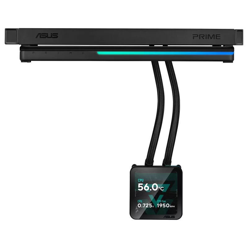 ASUS Prime SLC II 360 ARGB LCD AIO Flüssigkeits-CPU-Kühler, 360-mm-Radiator, 3 x 120-mm-ARGB-Lüfter, LGA 1851/1700/1200/115x/AM5/AM4