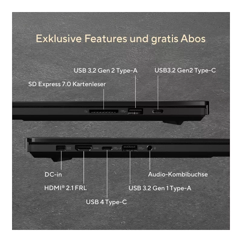 ASUS ProArt P16 (H7606WW-SE002X) AI-Laptop, 16 Zoll 4K OLED, Ryzen AI 9 HX 370, 64GB RAM, 2TB SSD, RTX 5080, Windows 11 Pro