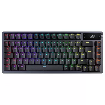 ASUS ROG Azoth 75% Hotswap Mechanische Tastatur, Tri-Mode RGB, OLED Display, PBT Tastenkappen, NX Switches, Schwarz