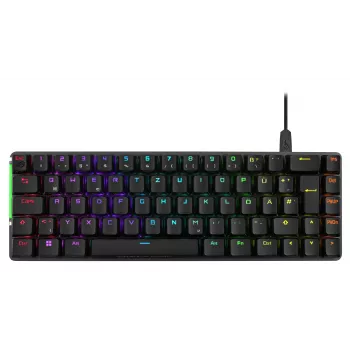 ASUS ROG Falchion Ace M705 65% Kabelgebundene Mechanische Gaming-Tastatur, USB-C, 1000Hz Abfragerate, ROG NX Red Switches, PBT Tastenkappen, RGB Aura Sync, Schwarz