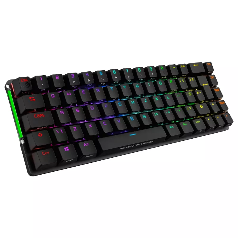 ASUS ROG Falchion NX Mechanische Gaming-Tastatur, 65% Formfaktor, ROG NX Red Switches, Kabellos/Kabelgebunden, RGB-Hintergrundbeleuchtung, Schwarz