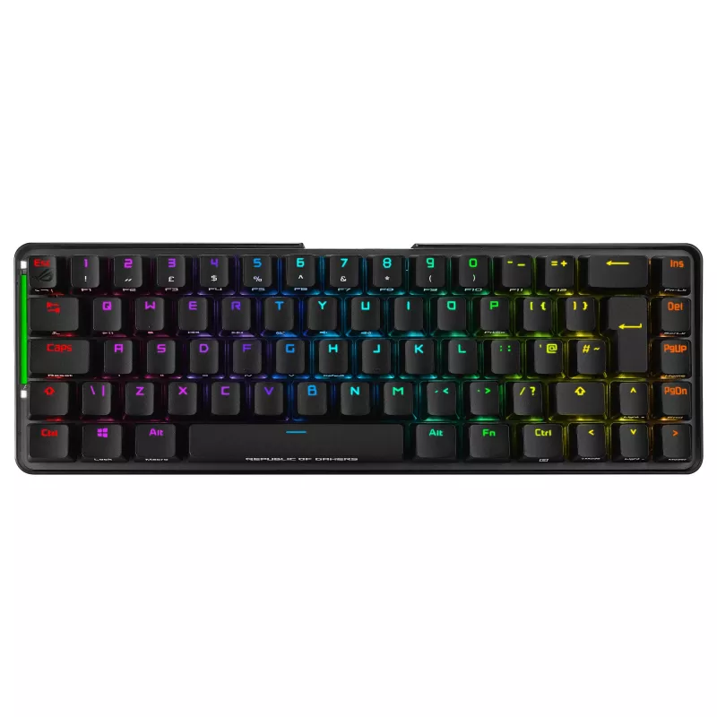 ASUS ROG Falchion NX Mechanische Gaming-Tastatur, 65% Formfaktor, ROG NX Red Switches, Kabellos/Kabelgebunden, RGB-Hintergrundbeleuchtung, Schwarz