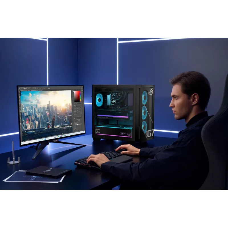 ASUS ROG G700 GM700TZ-R9800X283W Gaming Tower PC - AMD Ryzen 7 9800X3D, 32GB DDR5, 2TB SSD, Radeon RX 9070 XT, Windows 11 Home, Schwarz