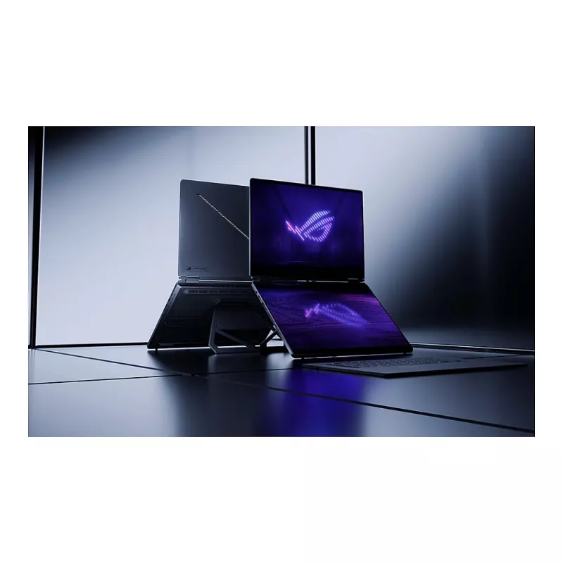 ASUS ROG Zephyrus Duo GX651AX-SR004W Gaming-Laptop, 16 Zoll 3K OLED Touch 120Hz, Intel Core Ultra 9 386H, 64GB LPDDR5x, 2TB SSD, GeForce RTX 5090 24GB, Windows 11 Home, deutsche QWERTZ-Tastatur