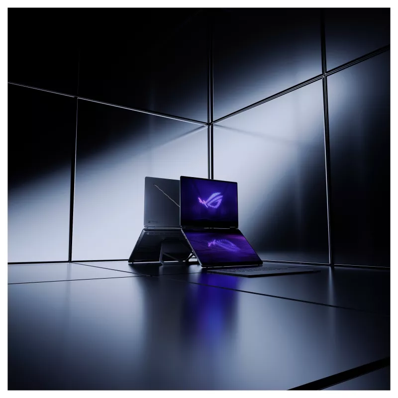 ASUS ROG Zephyrus Duo GX651AX-SR004W Gaming-Laptop, 16 Zoll 3K OLED Touch 120Hz, Intel Core Ultra 9 386H, 64GB LPDDR5x, 2TB SSD, GeForce RTX 5090 24GB, Windows 11 Home, deutsche QWERTZ-Tastatur