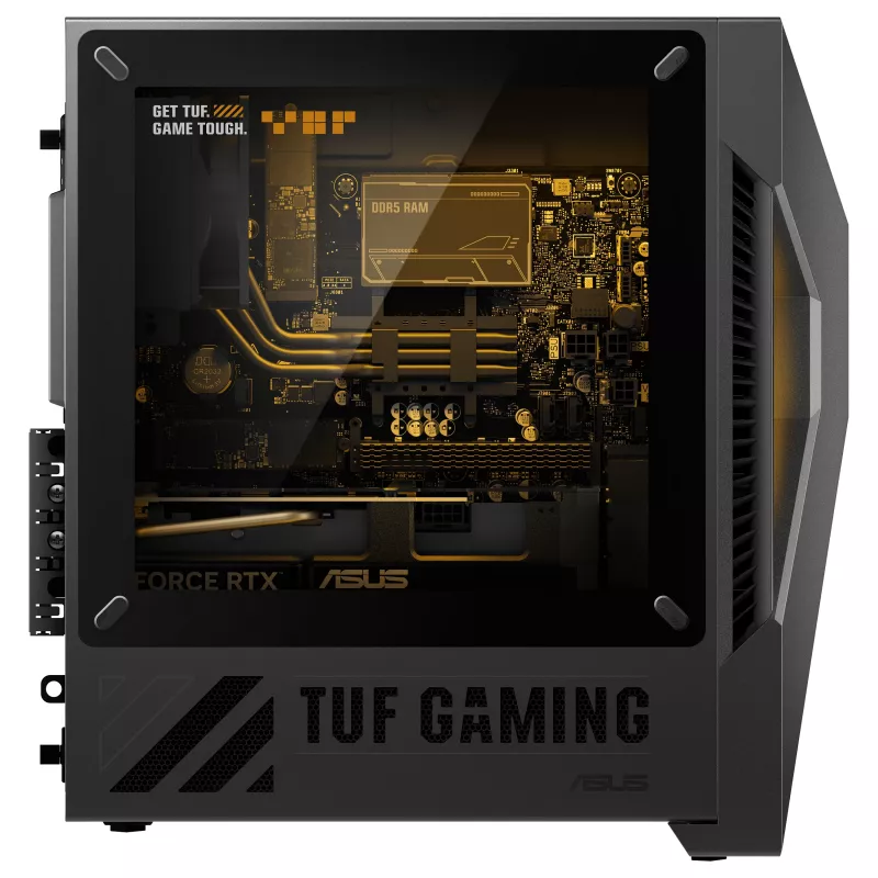 ASUS TUF Gaming T500 T500MV-07240H242W Intel Core 7 240H 32 GB DDR5-SDRAM 1 TB SSD NVIDIA GeForce RTX 5060 Ti Windows 11 Home Mini-Tower-PC Schwarz, Grau