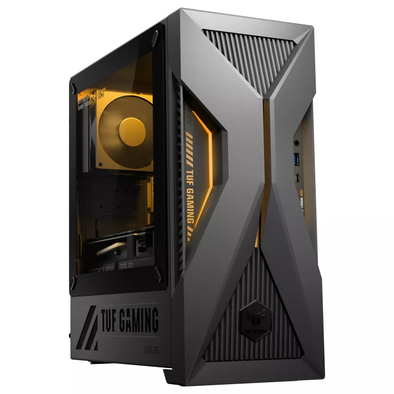 ASUS TUF Gaming T500 T500MV-07240H242W Intel Core 7 240H 32 GB DDR5-SDRAM 1 TB SSD NVIDIA GeForce RTX 5060 Ti Windows 11 Home Mini-Tower-PC Schwarz, Grau
