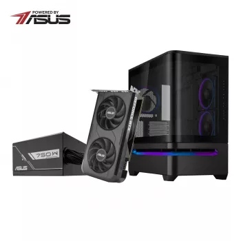 ASUS UWM 1 Gaming-Gehäuse/Grafikkarte/Netzteil-Kombi (AP202 ARGB | RTX 5050 | PRIME 750W)