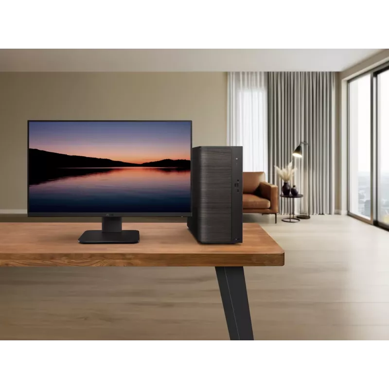 ASUS V700 Mini Tower VM701MG-OR7445039W Copilot+ PC, AMD Ryzen AI 7 445, 16GB DDR5, 512GB SSD, Windows 11 Home, Schwarz mit Holz-Akzent