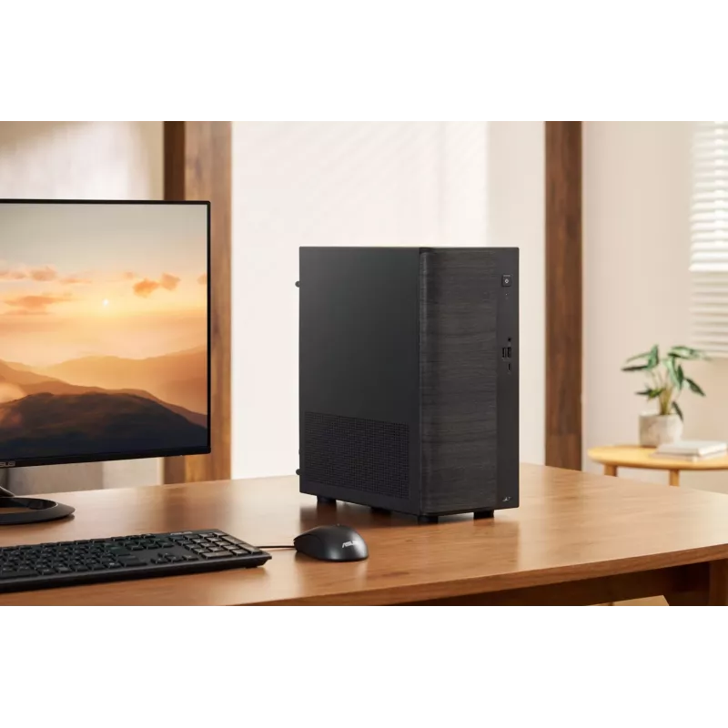 ASUS V700 Mini Tower VM701MG-OR7445039W Copilot+ PC, AMD Ryzen AI 7 445, 16GB DDR5, 512GB SSD, Windows 11 Home, Schwarz mit Holz-Akzent