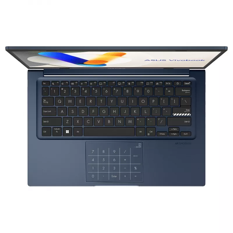ASUS Vivobook 14 X1404VA-DISEB2213W Laptop, 14 Zoll Full HD IPS, Intel Core 3 100U, 8GB DDR5, 256GB SSD, Windows 11 Home, französische AZERTY-Tastatur