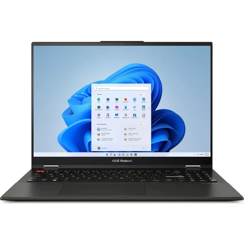 ASUS Vivobook S 16 Flip TN3604YA Laptop - AMD Ryzen 7 7730U, 16GB RAM, 512GB SSD, 16 inch WUXGA Touchscreen, Windows 11 Home, Cool Silver
