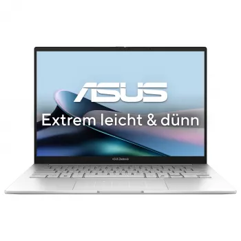 ASUS Zenbook 14 UX3405CA-QL1496W Laptop, 14 Zoll 3K OLED Touch, Intel Core Ultra 7 155H, 16GB RAM, 1TB SSD, Windows 11 Home, Silber