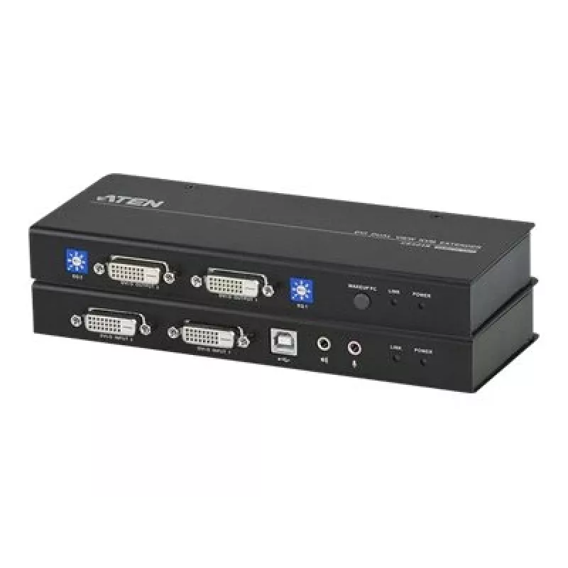 ATEN CE604-AT-G KVM-Extender – 2x DVI, Audio, USB, RS-232, 60m