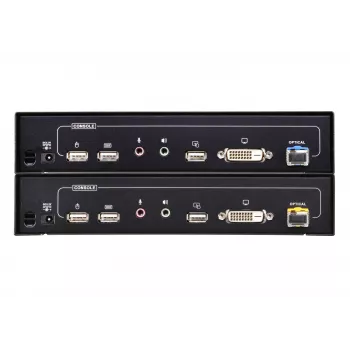 ATEN CE680 KVM Audio USB Serial Extender über Glasfaser, DVI Dual Link, 600 m, 1310/1550 nm