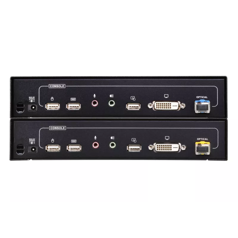 ATEN CE680 KVM Audio USB Serial Extender über Glasfaser, DVI Dual Link, 600 m, 1310/1550 nm