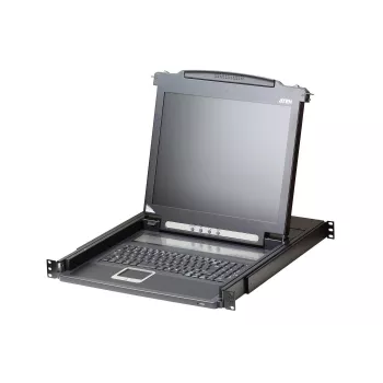 ATEN CL1000M-ATA-DNG 17-Zoll-LCD-Slideaway-Konsole mit USB-KVM, 1U-Rackmontage