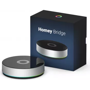 Athom Homey Bridge Smart Home Controller - Zigbee, Z-Wave, Bluetooth, Wi-Fi - Schwarz/Silber
