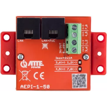 ATTE AEPI-1-50 Passive PoE Adapter 1-Kanal 10/100/1000 Mbps Gigabit Ethernet