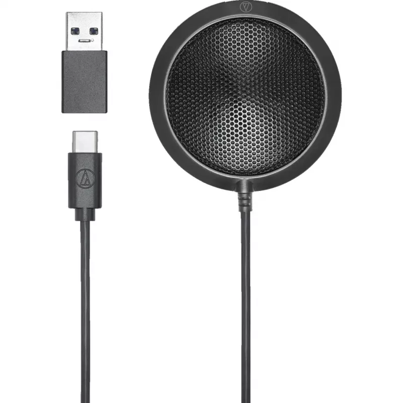 Audio-Technica ATR4697-USB Kondensator-Grenzflächenmikrofon Schwarz USB-C USB-A