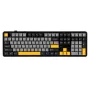 AULA F108 Grau+Orange+Tiefgrau Gasket-Tastatur mit Volcano RGB Switches