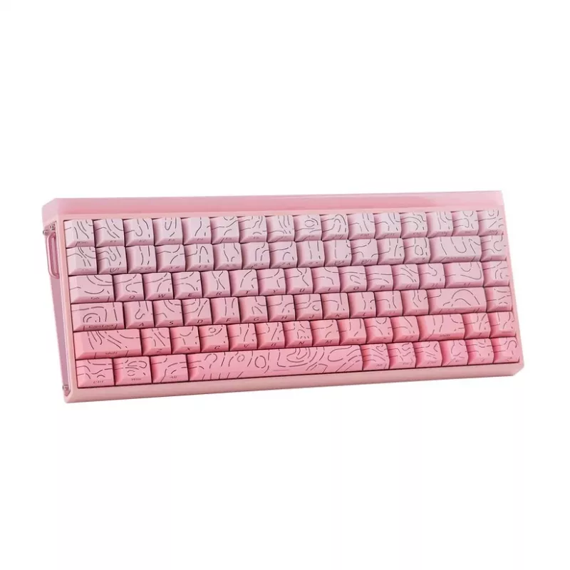 AULA HERO84 HE Pink Gradient Contour Dragon King RGB Gasket Mechanische Tastatur