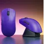 AULA LEOBOG GM3 Lila Tri-Mode Gaming-Maus mit Ladestation