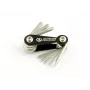 Author AHT Expert 8 Faltbarer Inbusschlüssel-Multitool mit PH2- und SL5-Schraubendrehern, Chrom-Vanadium-Stahl, Aluminiumgehäuse, Silber/Schwarz