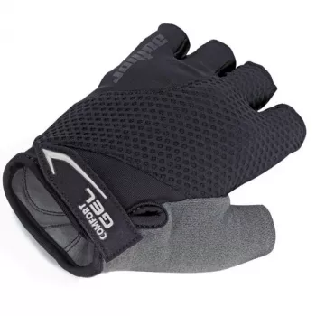 AUTHOR Herren Comfort Gel Kurzfinger-Fahrradhandschuhe, Schwarz/Grau, Größe L