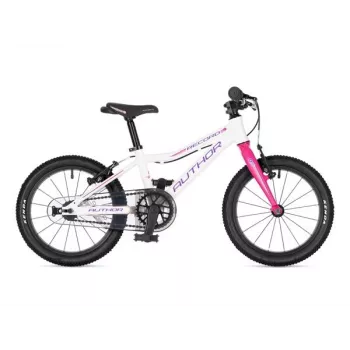 Author Record 16 Kinderfahrrad, Extreme White/Suzy Pink