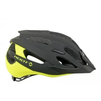 Author Root Inmold X0 Fahrradhelm – Rennrad, MTB & Urban, Schwarz/Neon-Gelb, 57-62 cm (L/XL)