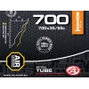 Author Tube AT-CROSS-700C Wide FV48 700x35/50C (Schwarz) - 48mm Presta-Ventil Butyl-Innenschlauch