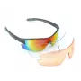 Author Vision LX S!BRIGHT Orange 65 & BlueRevo 13 Sportsonnenbrille (Grau-Matt)