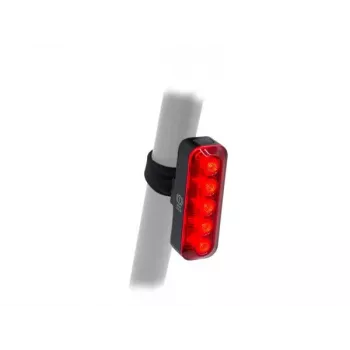 Author XYRIUS Brake USB Rücklicht 400 lm, Schwarz mit roter Linse
