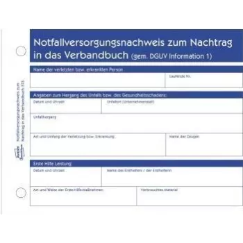 Avery Zweckform Erste-Hilfe-Meldeblock 313 A6 50 Blatt