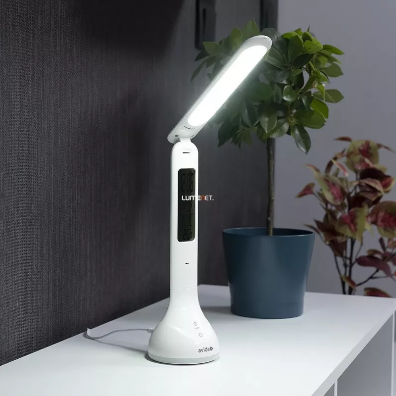 Avide LED Schreibtischlampe RGB Kalender Weiß 4W 250lm