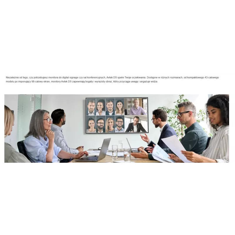 AVTEK DS2 43 4K UHD Informationsmonitor