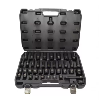 AWTOOLS 1/2 inch Impact Socket Set 40-teilig kurz und lang Black Line