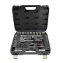 AWTOOLS 72-teiliger Steckschlüsselsatz 1/2 Zoll & 1/4 Zoll Antrieb BLACK LINE