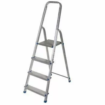 AWTOOLS Aluminum Ladder 4 Steps 150 kg