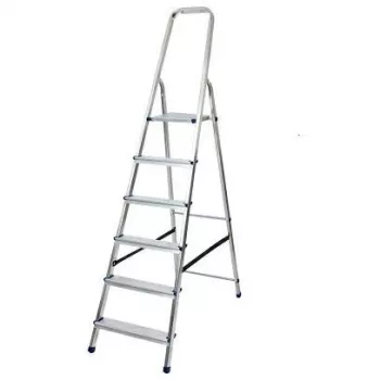 AWTOOLS Aluminum Ladder 6 Steps 150 kg