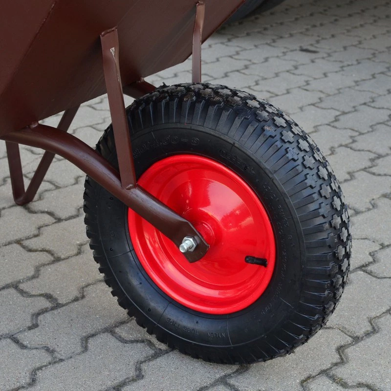 AWTOOLS AW00038 Gartenwagen / Schubkarre 100L 200kg 4-Rad Kippwagen Grün