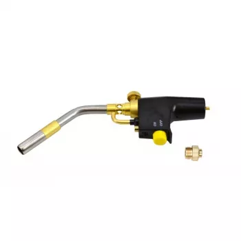 AWTOOLS AW13815 Butangasbrenner mit Piezozündung, 1300°C, einstellbare Flamme, Bajonettanschluss für 227g-Kartuschen