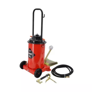 AWTOOLS AW15944 Fußluftpumpe - 7 BAR / 100 PSI, Analogmanometer, Stahlzylinder, klappbar