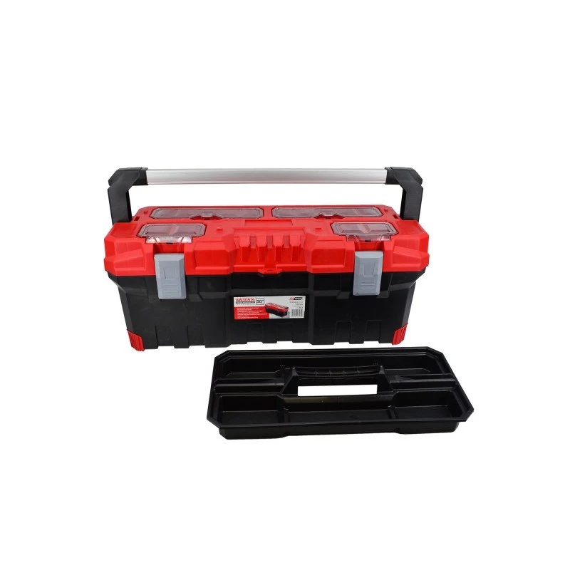 AWTOOLS AW30514 Aufbewahrungsbox mit 14 Fächern, transparentem Deckel und herausnehmbaren Trennstegen