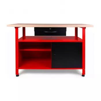 AWTOOLS AW30901 Werkbank 120x60x85 cm Schwarz/Rot
