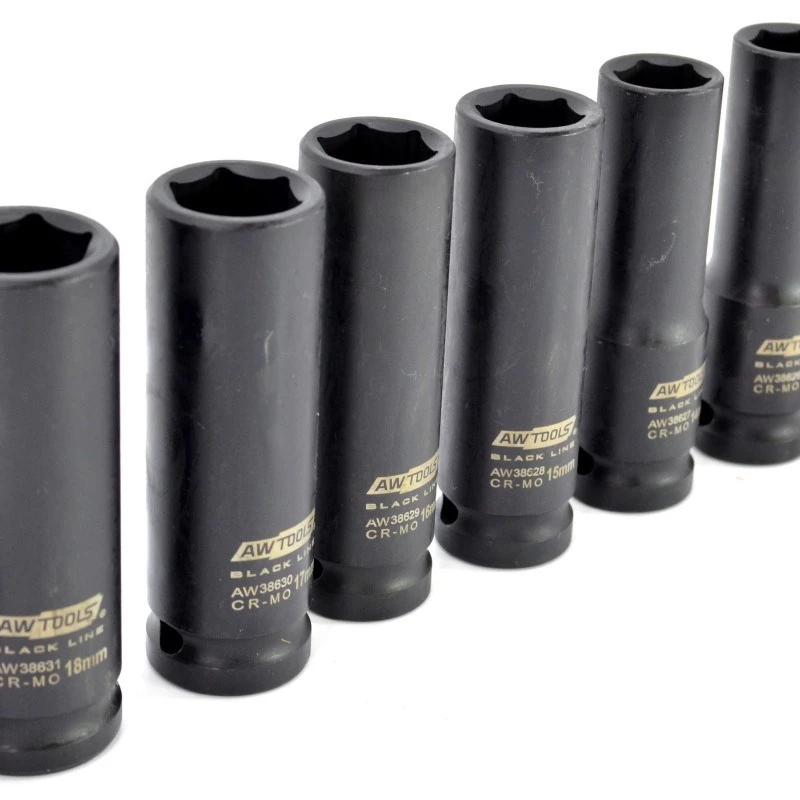 AWTOOLS AW38690BL 172-teiliger Chrom-Vanadium-Steckschlüsselsatz mit 1/4 Zoll, 3/8 Zoll, 1/2 Zoll Antrieben, 72-Zahn-Ratschen, E-Torx, Bits und Kunststoffkoffer