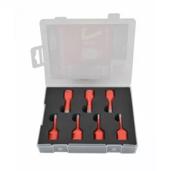 AWTOOLS AW47307 7-teiliger HSS-Spiralbohrer-Satz DIN 338 – 2-10 mm für Metall, Holz und Kunststoff