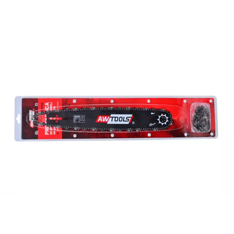 AWTOOLS AW80155 14-Zoll Halbmeißel-Kettensägekette, 3/8 Zoll Teilung, 1,3 mm Stärke, 52 Treibglieder