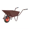 AWTOOLS Bau-Schubkarre 85L 1,5mm Braun mit Radabdeckung